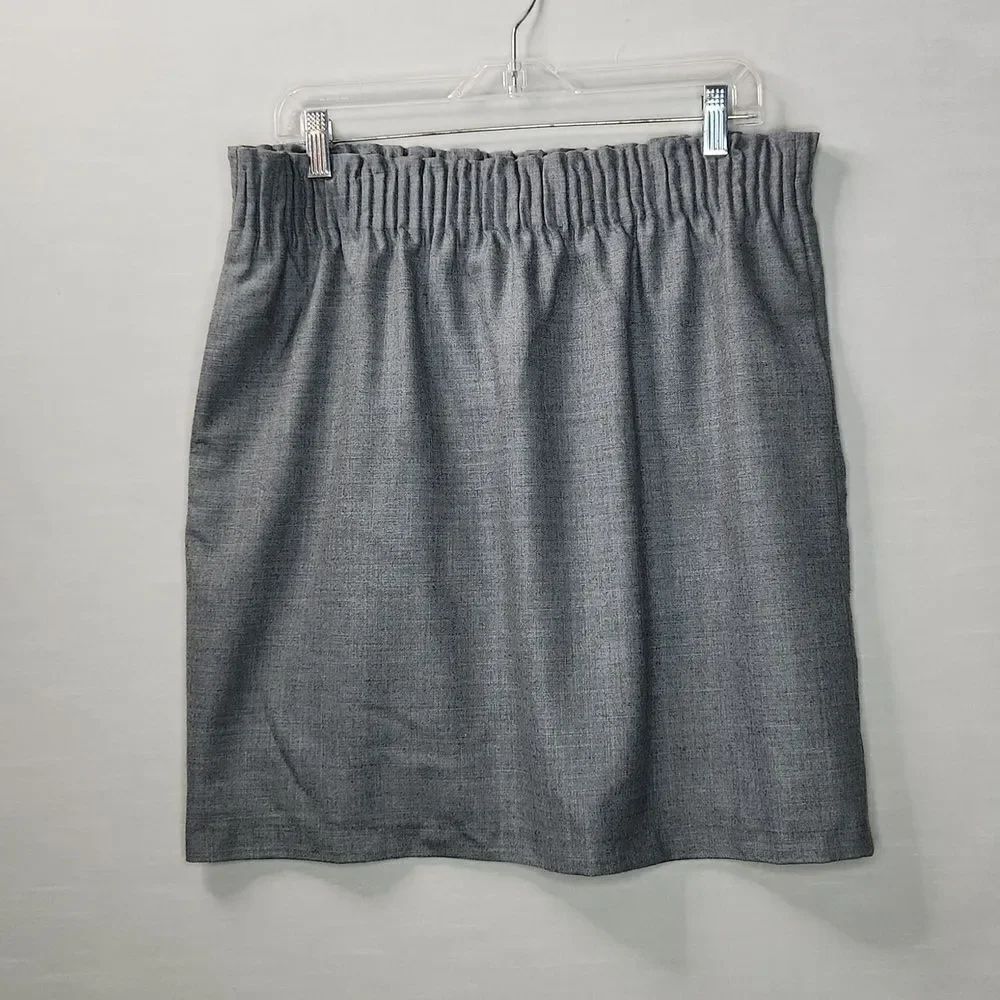 New J. Crew Gray Mini Skirt for Stylish Occasions Size 14